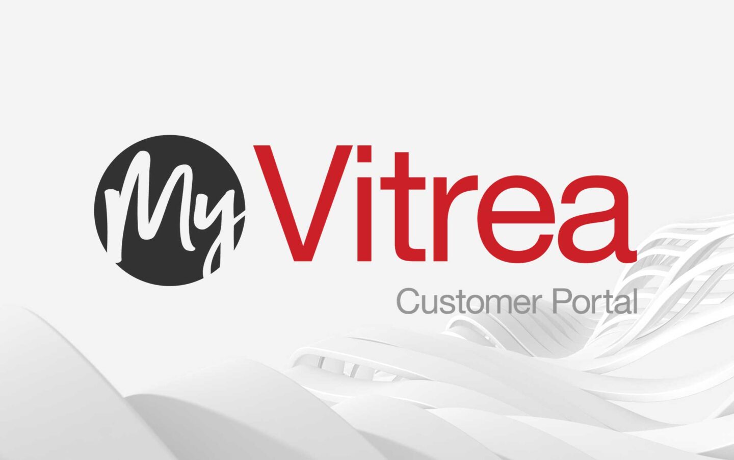 MyVitrea logo with graphic background.