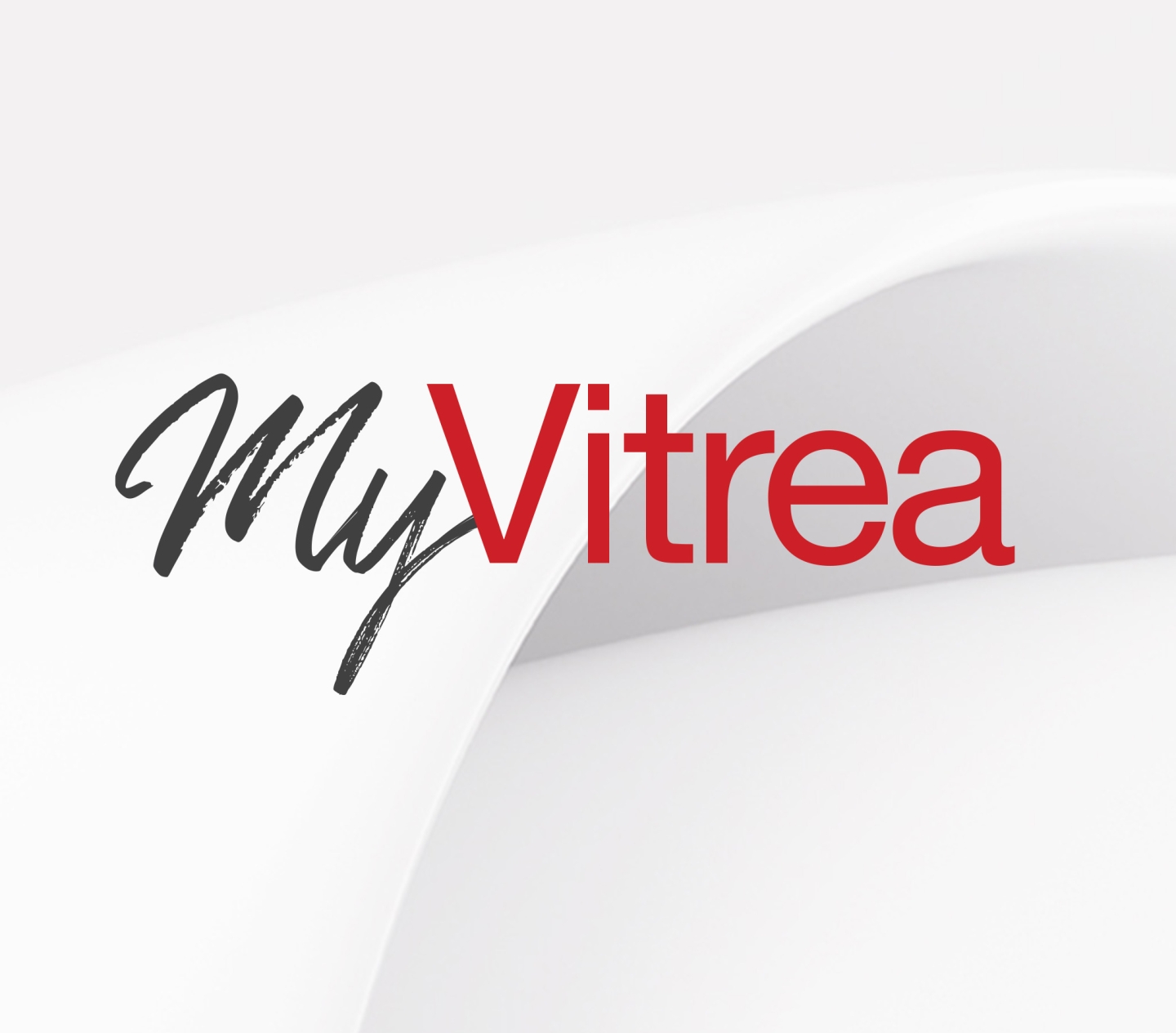 MyVitrea logo with graphic background.